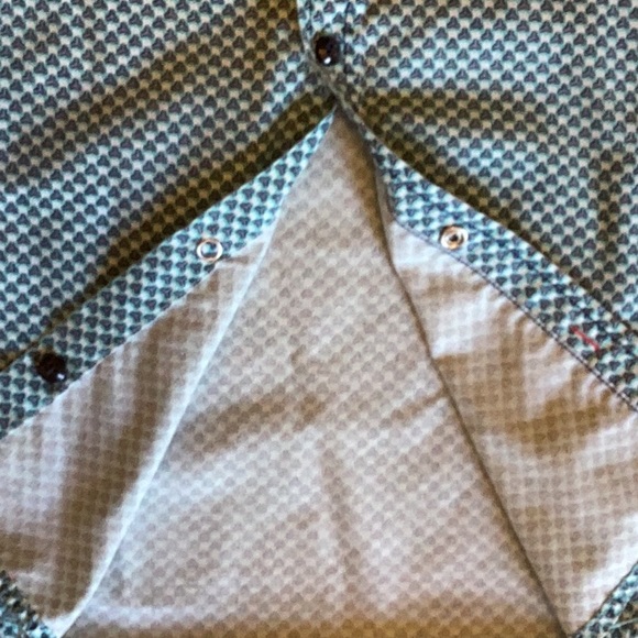 2/$20 Tranquility Mayhem cottonpoly blend young men’s turquoise print but… - Picture 8 of 12